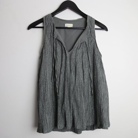 Anthropologie Meadow Rue Pleated Swing Crinkle Knit Lined Tank Top Size XS - Picture 1 of 8